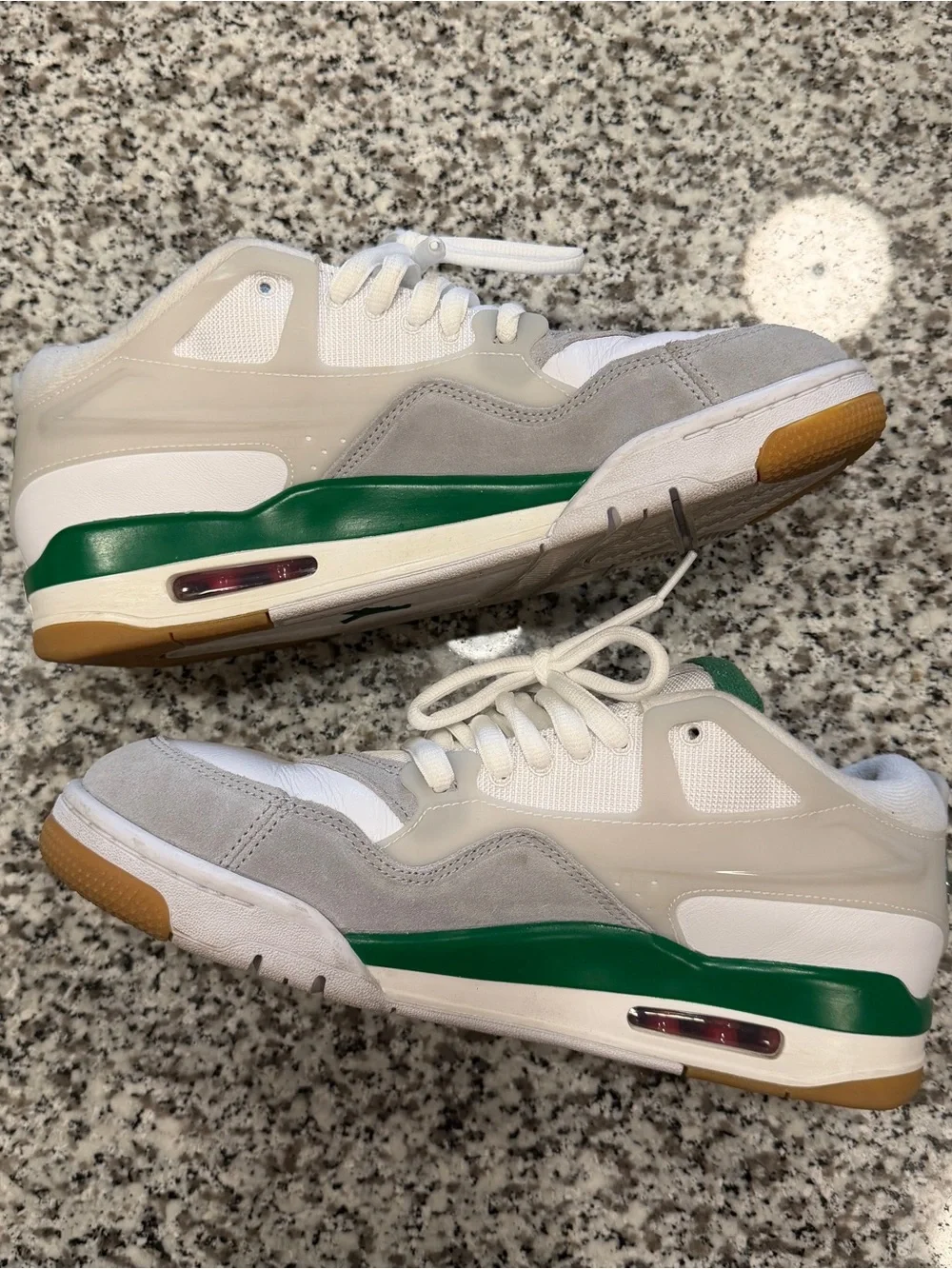 Size 10.5 Men’s Nike Air Jordan 4 RM Pine Green Low White FQ7939-103 - WORN ONCE
